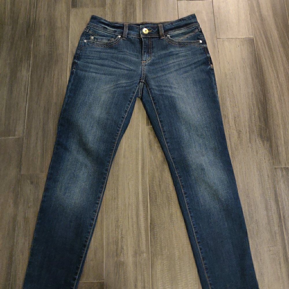 inc mid wash jeans with